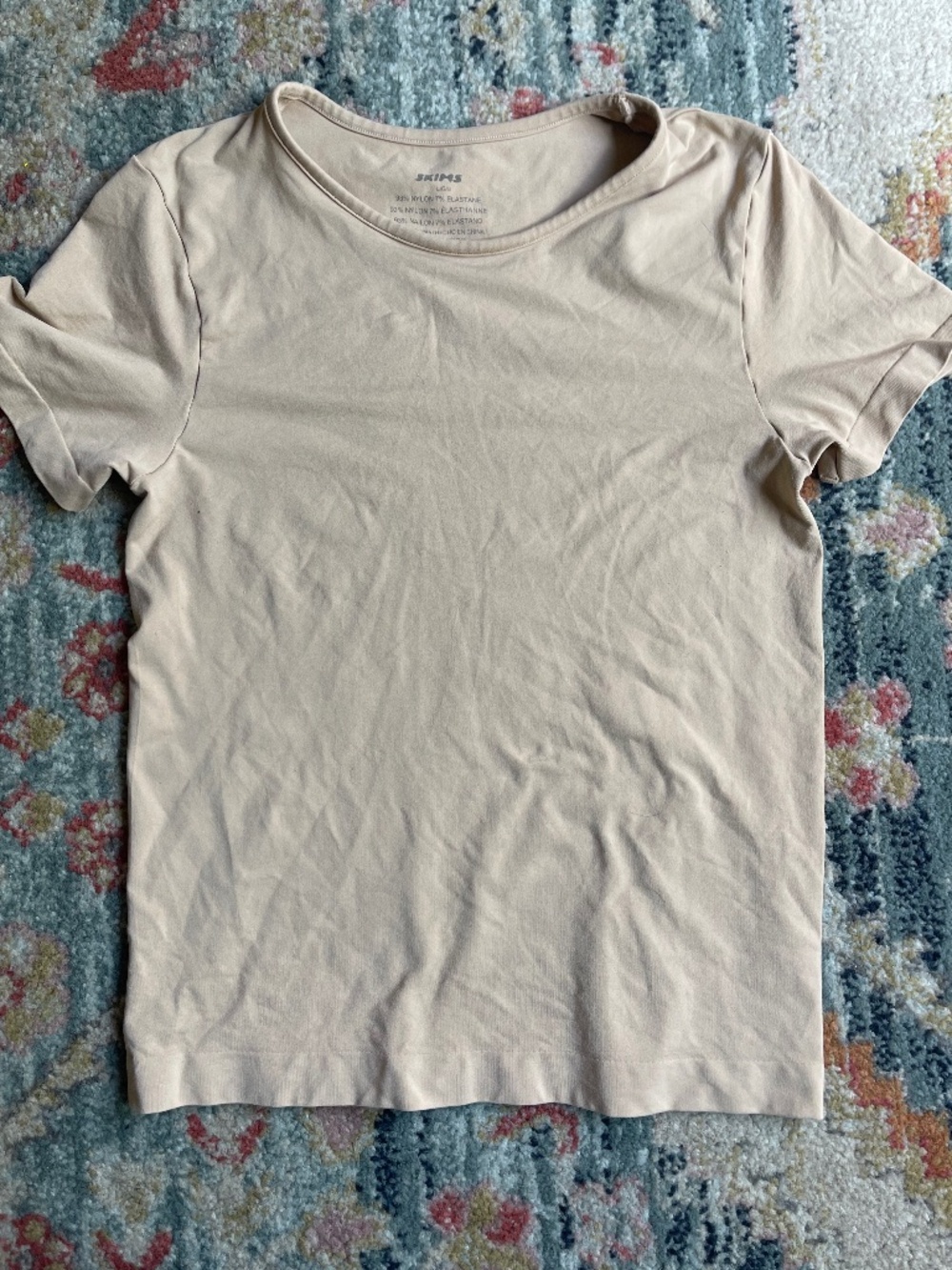 SKIMS Fits Everybody Short-Sleeve T-Shirt - Tan